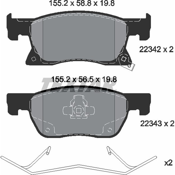 TEXTAR PC BRAKE PADS image