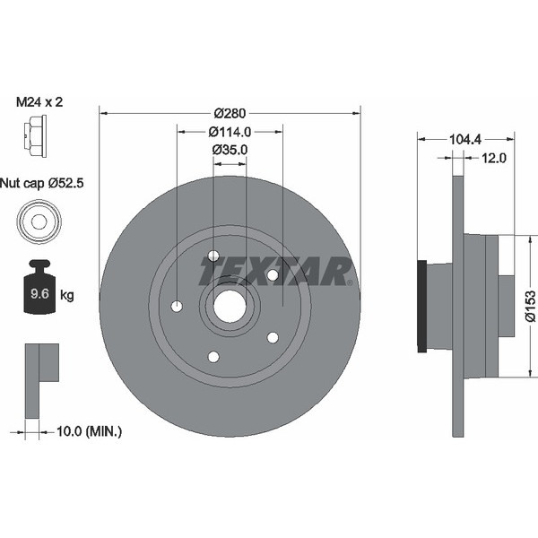 TEXTAR DISCS WITH BEARING image