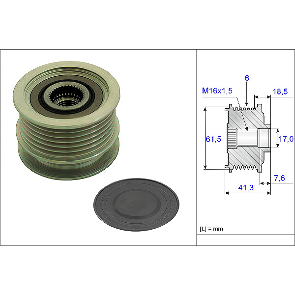 OVER RUNNING ALTERNATOR PULLEY image
