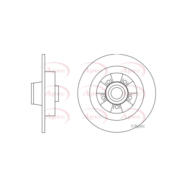 APEC BRAKE DISC (REAR) (SINGLE) image