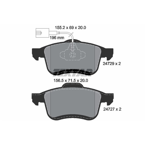 TEXTAR PC BRAKE PADS image