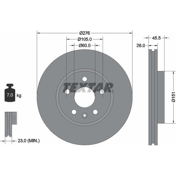 TEXTAR PC BRAKE DISCS image