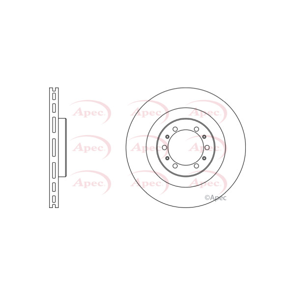 APEC BRAKE DISC (FRONT) (SINGLE) image