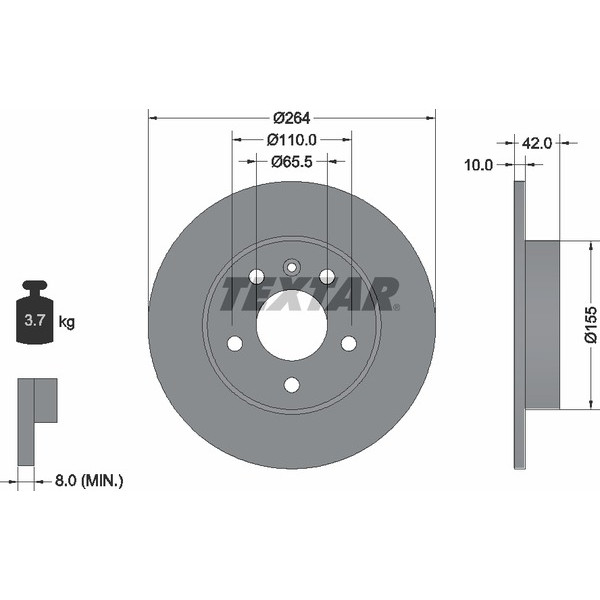 TEXTAR PC BRAKE DISCS image