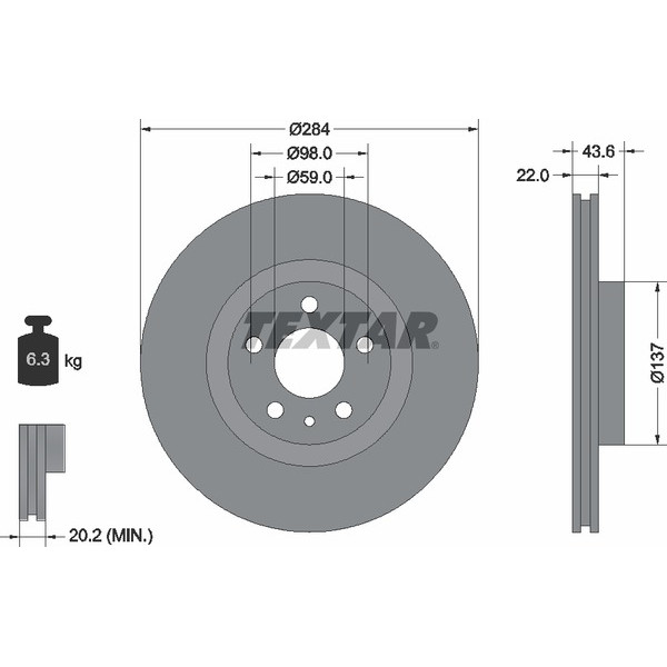 TEXTAR PC BRAKE DISCS image