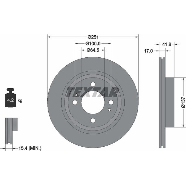 TEXTAR PC BRAKE DISCS image