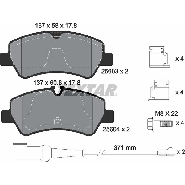 TEXTAR LCV BRAKE PADS image