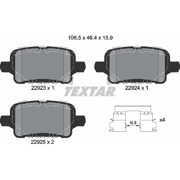 TEXTAR PC BRAKE PADS image