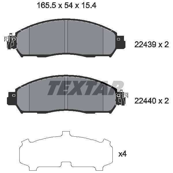 TEXTAR PC BRAKE PADS image