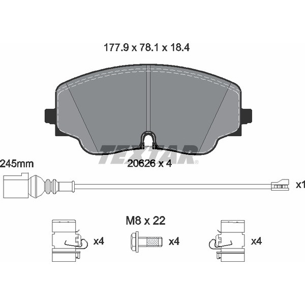 TEXTAR PC BRAKE PADS image