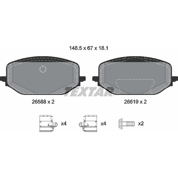TEXTAR PC BRAKE PADS image
