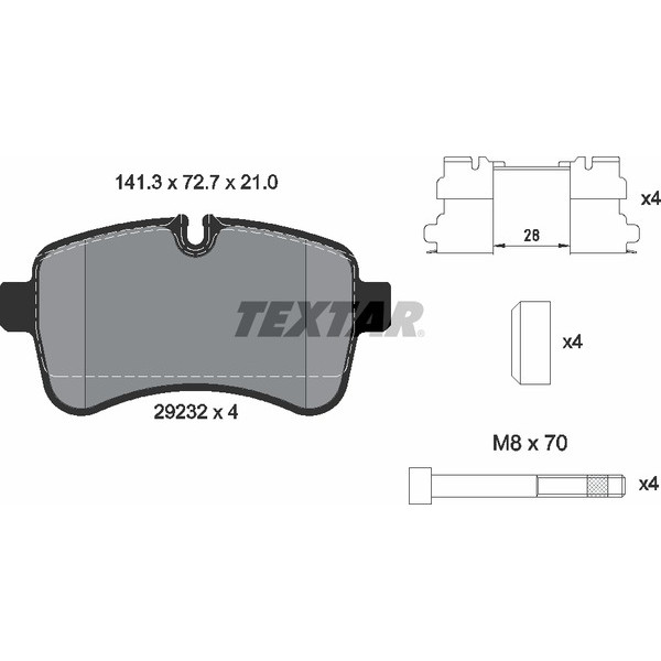 TEXTAR LCV BRAKE PADS image