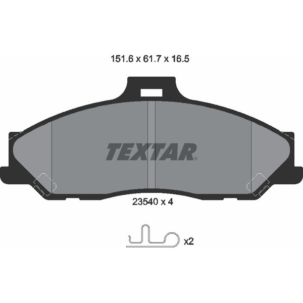 TEXTAR PC BRAKE PADS image