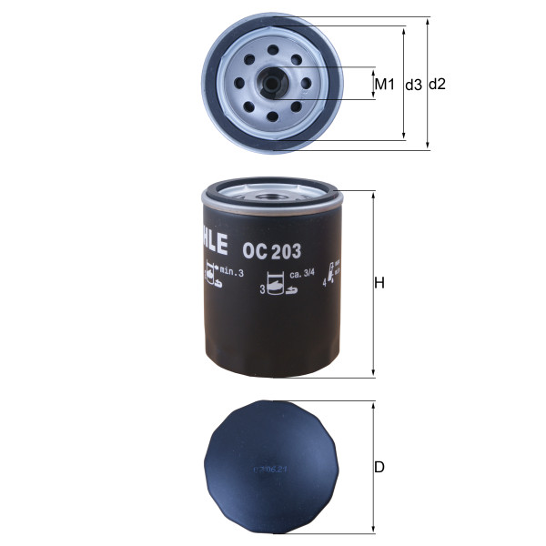 OIL FILTER - SPIN ON image