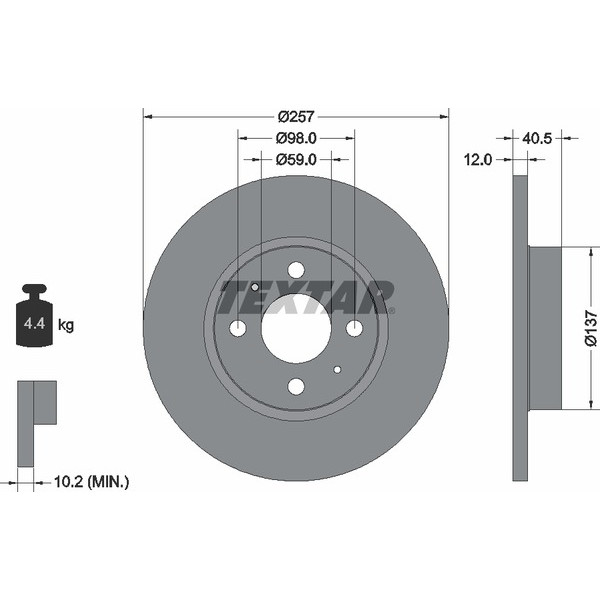 TEXTAR PC BRAKE DISCS image
