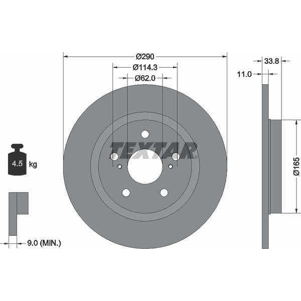 TEXTAR PC BRAKE DISCS image