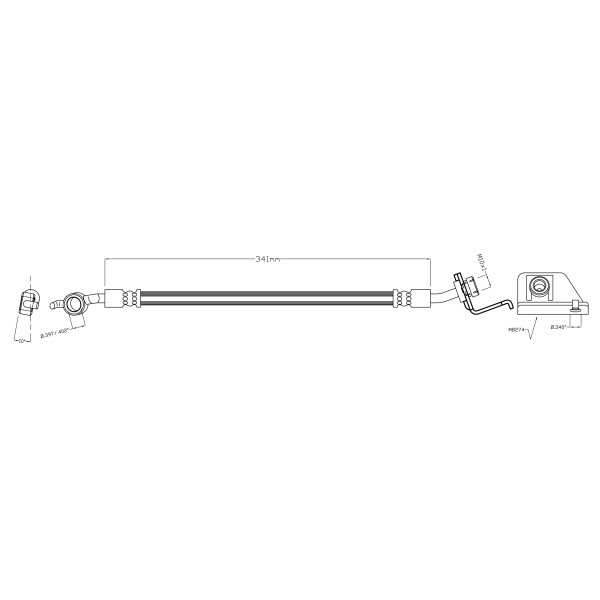 BRAKE HOSE (REAR LH) - HYUNDAI KIA image