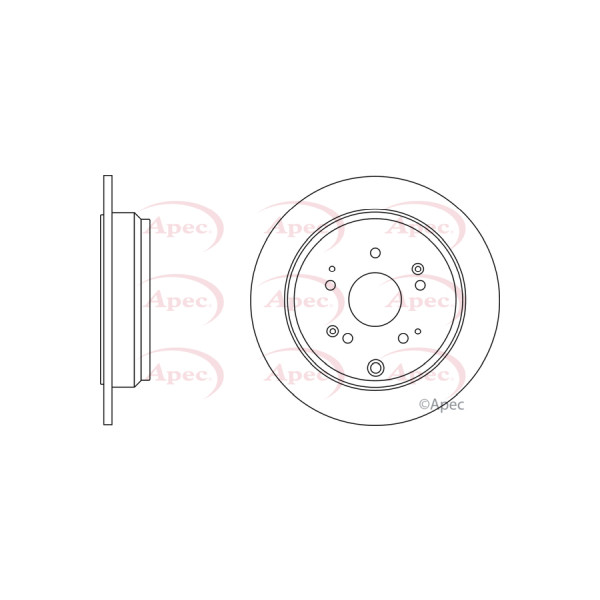 APEC BRAKE DISC (REAR) (SINGLE) image