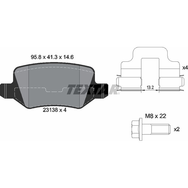 TEXTAR PC BRAKE PADS image