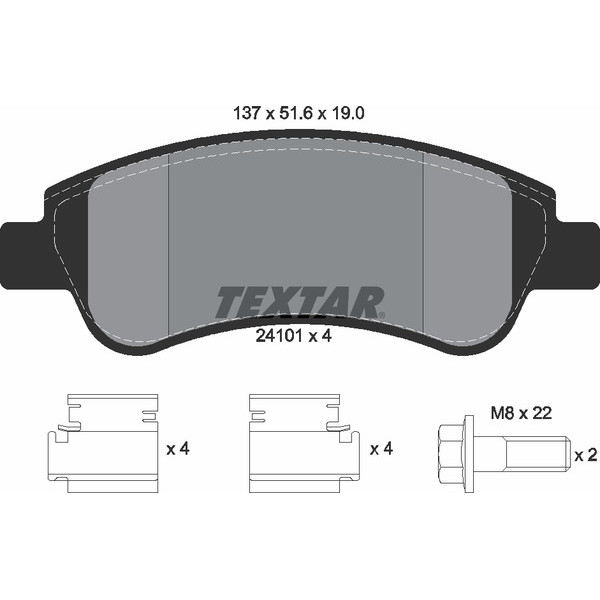 TEXTAR PC BRAKE PADS image
