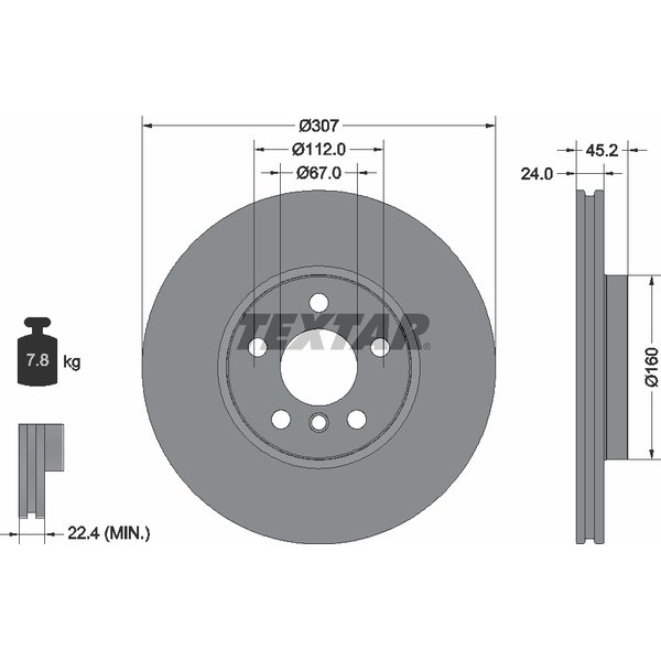 TEXTAR PC BRAKE DISCS image