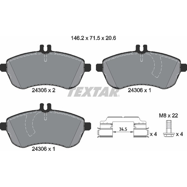TEXTAR PC BRAKE PADS image