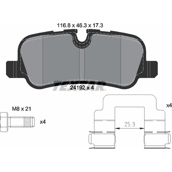 TEXTAR PC BRAKE PADS image