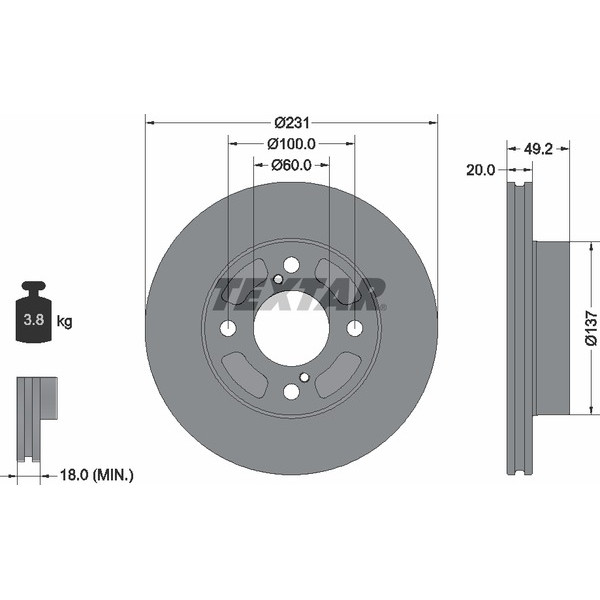 TEXTAR PC BRAKE DISCS image