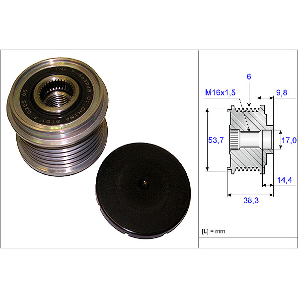 OVER RUNNING ALTERNATOR PULLEY image