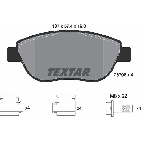 TEXTAR PC BRAKE PADS image