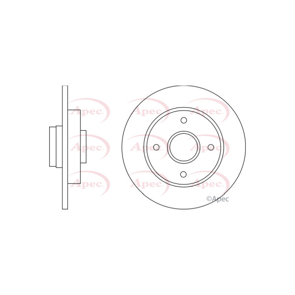 APEC BRAKE DISC (REAR) (SINGLE) image