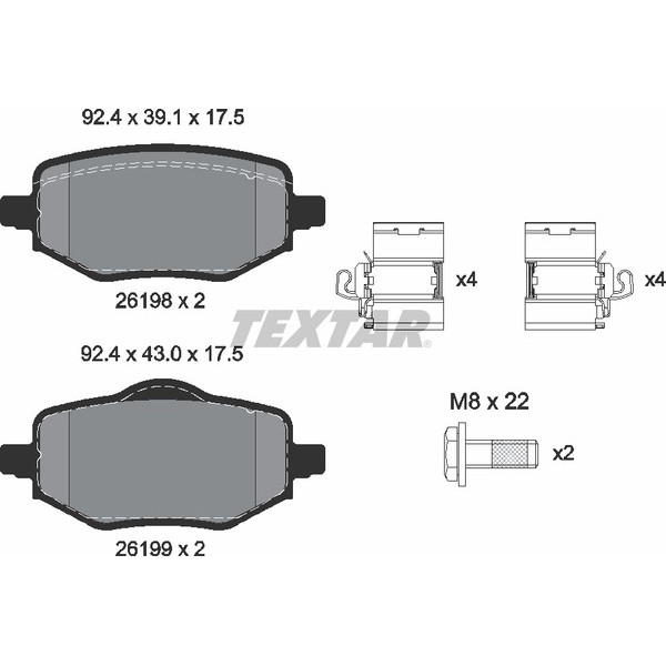 TEXTAR PC BRAKE PADS image