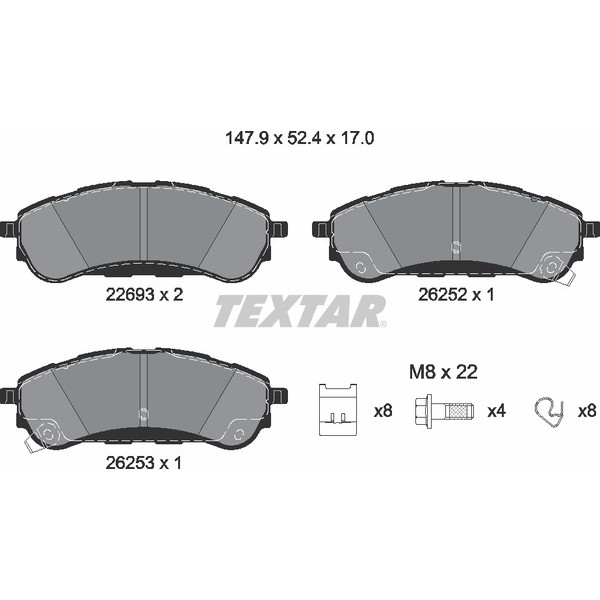 TEXTAR PC BRAKE PADS image