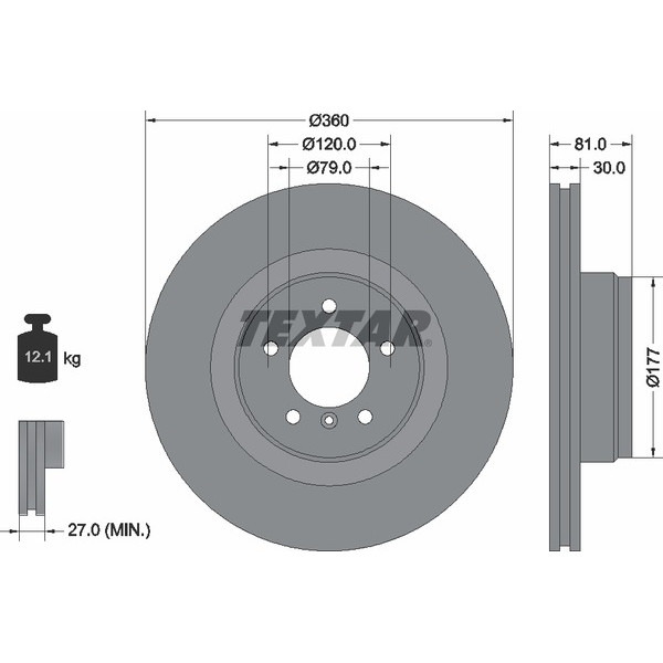 TEXTAR PC BRAKE DISCS image