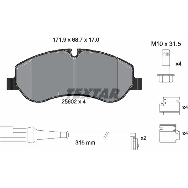 TEXTAR LCV BRAKE PADS image
