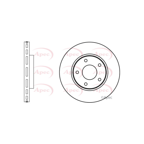 APEC BRAKE DISC (FRONT) (SINGLE) image