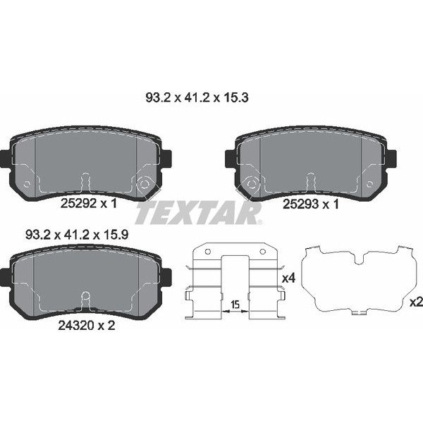 TEXTAR PC BRAKE PADS image