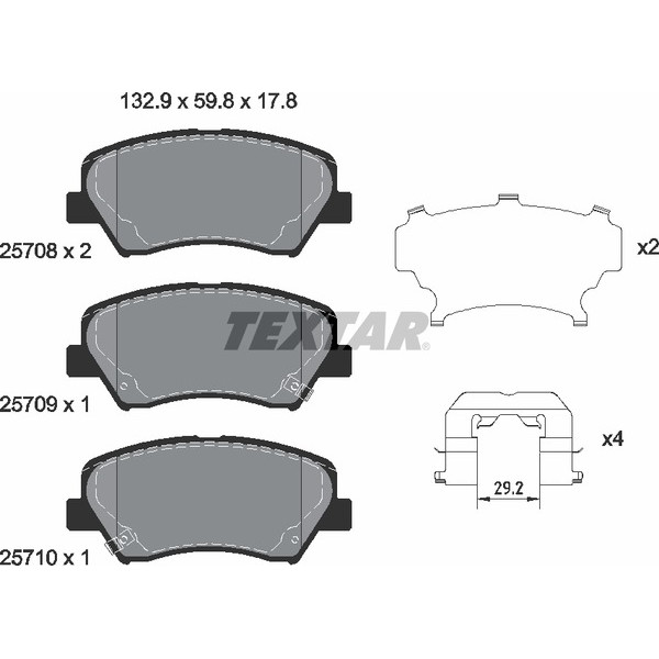 TEXTAR PC BRAKE PADS image