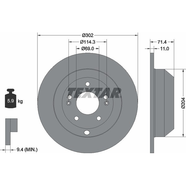 TEXTAR PC BRAKE DISCS image