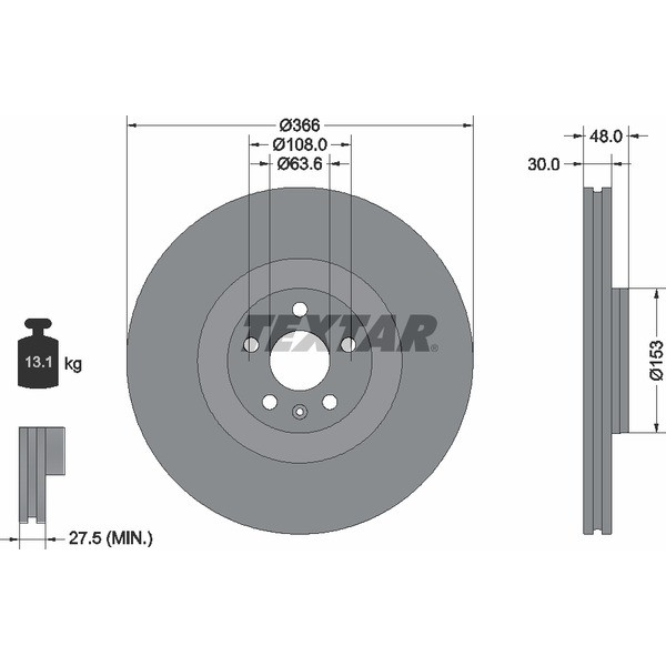 TEXTAR PC BRAKE DISCS image