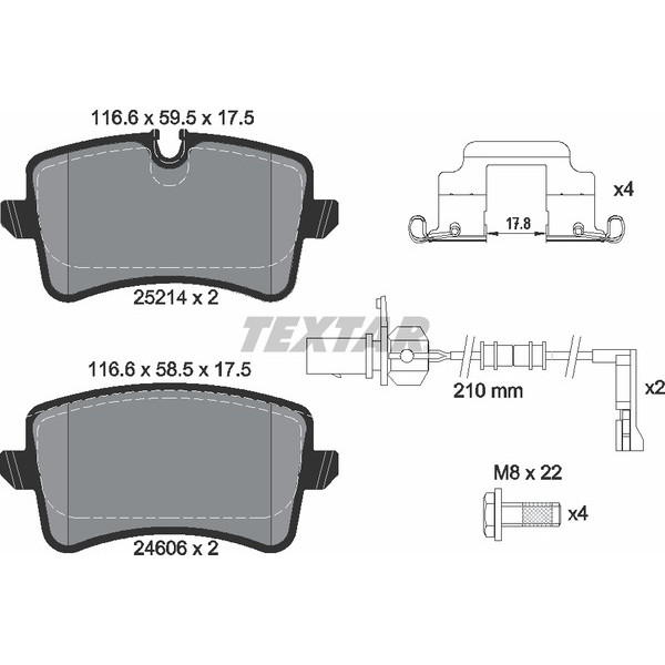 TEXTAR PC BRAKE PADS image