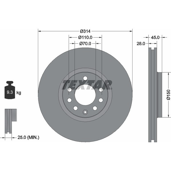 TEXTAR PC BRAKE DISCS image