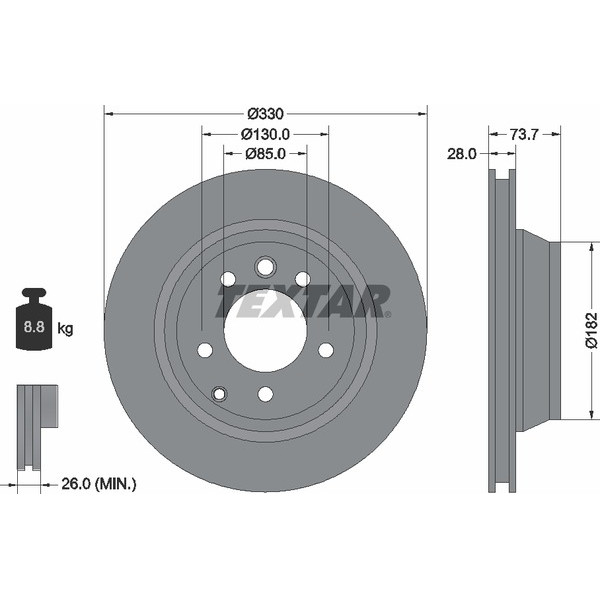 TEXTAR PC BRAKE DISCS image