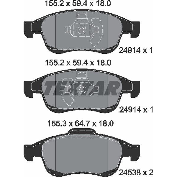 TEXTAR PC BRAKE PADS image