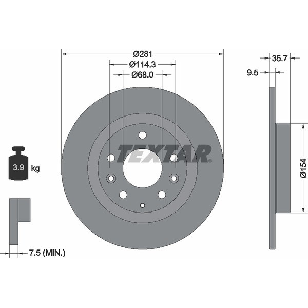 TEXTAR PC BRAKE DISCS image