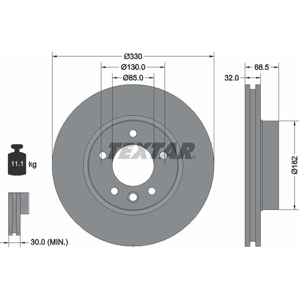 TEXTAR PC BRAKE DISCS image