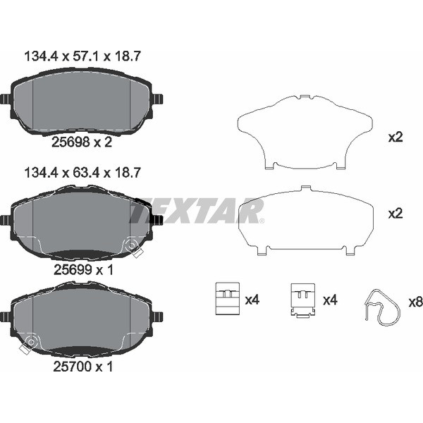 TEXTAR PC BRAKE PADS image