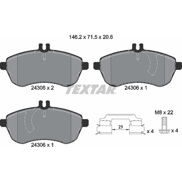 TEXTAR PC BRAKE PADS image