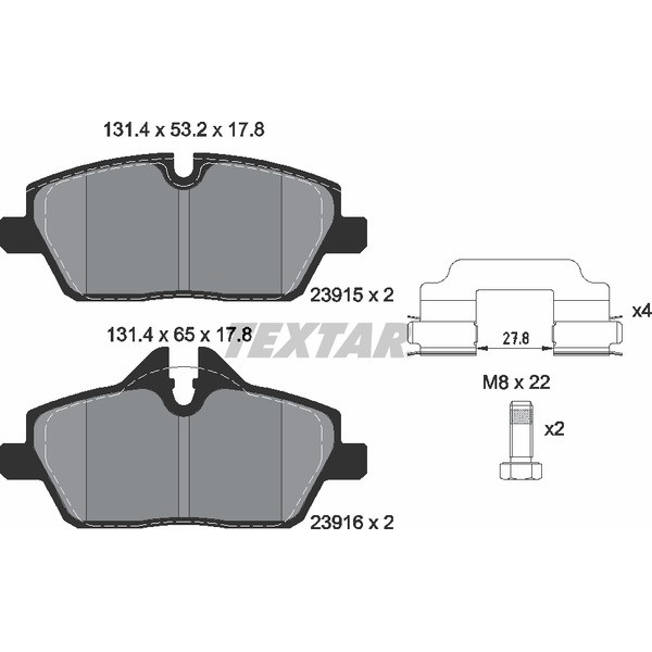 TEXTAR PC BRAKE PADS image