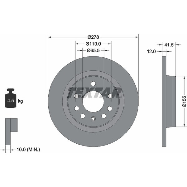 TEXTAR PC BRAKE DISCS image